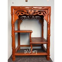 Đôn trúc gỗ gụ,Đôn gỗ bày đồ trang trí nhà cửa đục trúc mặt dài 50cm rộng 35cm cao 70cm