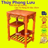 Đôn trúc gỗ hương,đôn gỗ bày đồ trang trí đục trúc mặt dài 50x35 cao 70cm