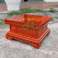 Đôn vuông kê loa gỗ hương,decor trang trí phòng khách đôn kê cây cảnh kê tượng cao 20cm