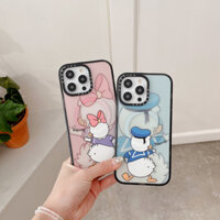 Donald duck Ốp Điện Thoại Nhựa acrylic Hình Vịt donald Và Hoa Cúc Hít Nam Châm Cho iphone 11 12 13 14 15 pro promax