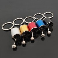 DONG 1Pc Car Keychain Gear Knob Free Shift Gear Box Metal Gear Stick Keychain