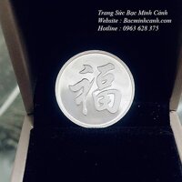 Đồng bạc đánh gió chữ Phúc bạc ta nguyên chất DX005
