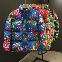 Đông Bắc Hoa Lớn Cotton Đệm Áo Douyin Internet Người Nổi Tiếng Nam Nữ Hợp Thời Trang Hoa Mẫu Đơn Bông Đệm Ja