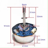 động cơ 24v Nidec r130 chế quạt B3,B4 2000v/p