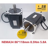 Động cơ bước 86, Step motor 86 x 118 mm NEMA34 mới 8.5Nm dòng 5.8A