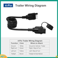 [Động cơ] Cáp cuộn 4 chiều Pin Dây nối dài phẳng linh hoạt Nam Nữ cho xe kéo