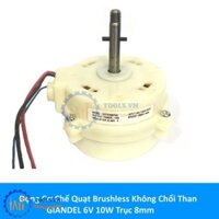 Động Cơ Chế Quạt Brushless Không Chổi Than Giandel 6V 10w Trục 8mm