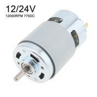 Động cơ DC 775 12-24V 12000RPM Động cơ vi mô mô mô-men xoắn lớn Động cơ nhỏ DC tốc độ cao với vòng bi đôi cho dụng cụ điện / Đồ chơi DIY / Quạt hút bụi