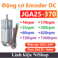 Động cơ DC ENCODER 12V / 24V JGA25-370 16rpm / 35rpm / 60rpm / 130rpm / 280rpm / 620rpm / 1360rpm