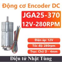 Động cơ DC Encoder JGA25-370 12V 280rpm, Động cơ giảm tốc