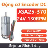 Động cơ DC Encoder JGA25-370 24V 130rpm, Động cơ giảm tốc