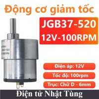 Động cơ DC JGB37-520 12V 100RPM, Động cơ DC giảm tốc