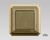 Dòng cổ điển – Bộ công tắc đơn 1 chiều 16A, Mã số: S70S-87001. Màu sắc: Vân gỗ cao cấp. BH 5 năm.