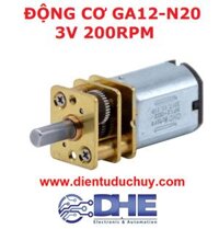 Động cơ GA12-N20, 200 rpm, 3VDC