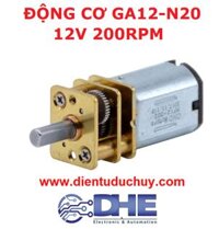 Động cơ GA12-N20, 200 rpm, 12VDC
