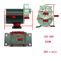 Động cơ giảm tốc 12v 500w motor DC 12v500w 24v500w 24v 500w - motor chổi than có giảm tốc 12v500w