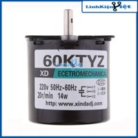 ĐỘNG CƠ GIẢM TỐC 220VAC 60KTYZ TRỤC 7MM