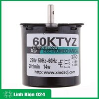 ĐỘNG CƠ GIẢM TỐC 220VAC 60KTYZ TRỤC 7MM