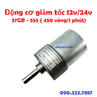 Động cơ giảm tốc GB37-555 DC12-24V tốc độ 45RPM 450 vòng / 1 phút  (trục 6mm).