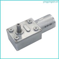 Động cơ mô-men xoắn YIN 6V 12V24V Động cơ bánh răng giun kim loại Mini có trục (JGY370)