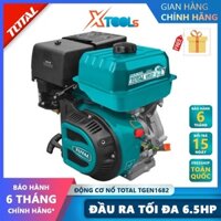 Động cơ nổ TOTAL TGEN1682 đầu nổ dùng xăng Loại động cơ 4 thì, OHV, Đầu ra tối đa 6.5HP, Đường kính trục 19mm, Dung tích
