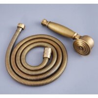 Đồng Cổ Phong Cách Điện Thoại Phòng Tắm Đầu Tắm Tiết Kiệm Nước Cầm Tay Vòi Sen + Ống 1.5m Shh119