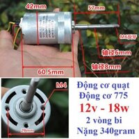 Động cơ quạt DC24v-36v Nidec - Nhật Bản - ĐC775 12v-18w