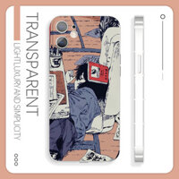 Dòng Cũ Cô Gái Sau Lao Động Nhân Vật Mệt Mỏi Hoạt Hình Nghệ Thuật Apple 16 Vỏ Điện Thoại Thích Hợp Cho 15pro Xiaomi 14OPPOa93s Redmi k70 Honor 50 Mềm iQOO12 Huawei p60 OnePlus ace