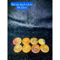 Đồng Điếu Thạch Anh Tóc Vàng, Mặt Dây Đá Thạch Anh Tóc Vàng,Kích Cỡ 23mm và 32mm (Tặng Kèm Dây Dù )