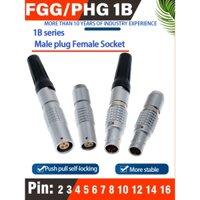 Dòng FGG / PHG 1B Pin: 2 3 4 5 6 7 8 10 12 14 16 phích cắm kim loại tự khóa đẩy / ổ cắm kim loại nổi âm thanh, nguồn điện và các đầu nối khác