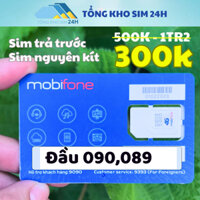 [Đồng giá 300k] Sim Mobifone số đẹp TRẢ TRƯỚC Đầu 090, 089 Sảnh, AbAb...[ĐKCC + ESIM tại Mobifone