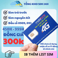 [Đồng giá 300k] Sim Mobifone số đẹp Trả Trước Đầu cổ 0909, 093 gánh, lặp [DKCC - ESIM tại Mobifone]