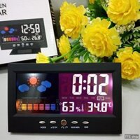 Đồng Hồ 8082T - Để Bàn LED LCD Báo Thức Thời Tiết Cảm Biến Âm Thanh Cao Cấp - MÀU ĐEN
