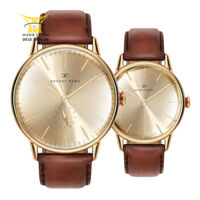 ĐỒNG HỒ AUGUST BERG SERENITY SHINE GOLD CẶP ĐÔI DÂY DA Ý KÍNH SAPPHIRE 10140D02LBN11 VÀ 10232D02LBN11