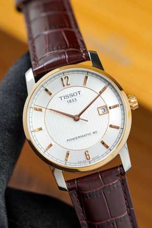 Đồng hồ Tissot Titanium Automatic Powermatic 80 vàng hồng T087.407.56.037.00