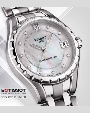 Đồng hồ Automatic với công nghệ Powermatic 80 giúp cho đồng hồ có khả năng dự trữ năng lượng và hoạt động bình thường trong suốt 80 giờ khi người sử dụng không đeo. T072.207.11.116.00