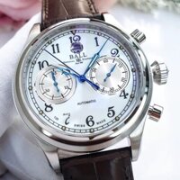 Đồng Hồ Ball Nam CM1052D-L3FJ-WH Trainmaster Cannonball Chronograph Automatic White Dial Men’s Watch