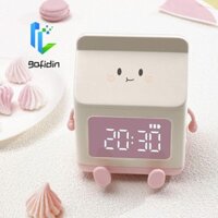 Đồng hồ bàn điện tử Mini GOFIDIN Hình hộp sữa Sáng tạo cho trẻ em