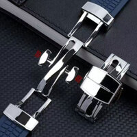 Đồng hồ bằng thép không gỉ 18mm Khóa gấp bướm cho Patek Philippe Pp Grenade 5168A 5067 5068 5164 5167 Khóa dây đeo đồng hồ Nút khóa tam giác