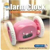 Đồng hồ bánh xe chạy LARGLO, Đồng hồ báo thức lắc di chuyển độc đáo kỳ diệu, Đồng hồ báo thức lười biếng im lặng 4 màu cho trẻ em