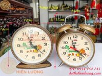 Đồng Hồ Báo Thức Bằng Đồng Lên Dây Cót Hình Con Gà