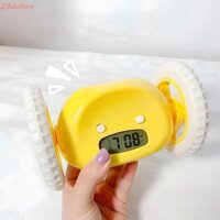 Đồng hồ báo thức DALTON Mồi di chuyển, Đồng hồ bánh xe chạy độc đáo kỳ diệu, Đồng hồ báo thức lười biếng im lặng 4 màu Snooze
