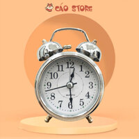 Đồng hồ báo thức để bàn cổ điển bằng sắt sang trọng có đèn ngủ - Đồng hồ Báo thức chuông kêu to giá rẻ