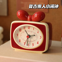 Đồng hồ báo thức điện tử phong cách vintage Hàn Quốc, đồng hồ để bàn, âm lượng lớn, sử dụng đơn giản cho phòng ngủ và ký túc xá