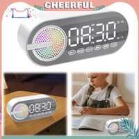 Đồng hồ báo thức loa BT không dây Màn hình LED với báo thức kép cho phòng ngủ / văn phòng