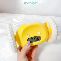 Đồng hồ báo thức MOCHO Moving Whee, Đồng hồ bánh xe chạy bộ ma thuật im lặng, Đồng hồ báo thức lười biếng độc đáo sáng tạo Phòng ngủ