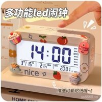 Đồng hồ báo thức nhỏ học sinh dùng trẻ em bé gái thức dậy đồ vật đặc biệt 2024 Đồng hồ điện tử để bàn thông minh học sinh trung học cơ sở mới