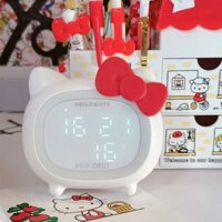 Đồng hồ báo thức Sanrio Hello Kitty có chức năng loa Bluetooth Đồng hồ báo thức thông minh quà tặng dễ thương