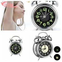 Đồng hồ báo thức siêu lớn DFGF, 4 inch có đèn ngủ Đồng hồ báo thức chuông đôi bằng kim loại, Đồng hồ đầu giường tiện lợi Đồng hồ bàn im lặng cổ điển để bàn để bàn Máy tính để bàn