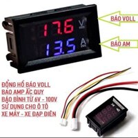 ĐỒNG HỒ BÁO VOL BÁO AMP TỪ 6V-100V XE MÁY ÔTÔ